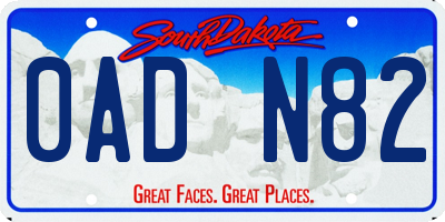 SD license plate 0ADN82