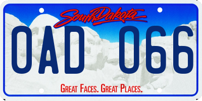 SD license plate 0ADO66