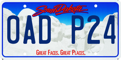 SD license plate 0ADP24