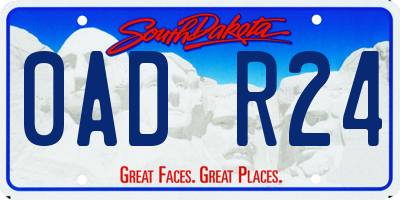 SD license plate 0ADR24