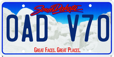 SD license plate 0ADV70