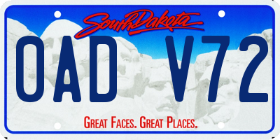 SD license plate 0ADV72