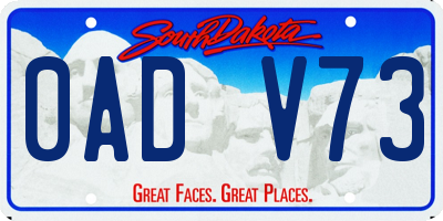 SD license plate 0ADV73