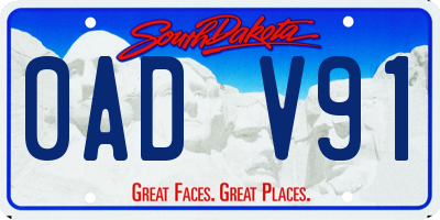 SD license plate 0ADV91