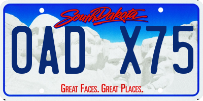 SD license plate 0ADX75