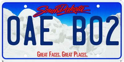 SD license plate 0AEB02