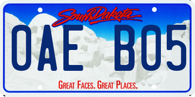 SD license plate 0AEB05