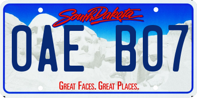 SD license plate 0AEB07