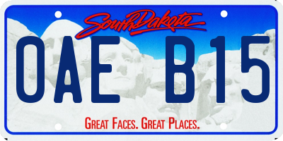 SD license plate 0AEB15