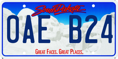 SD license plate 0AEB24