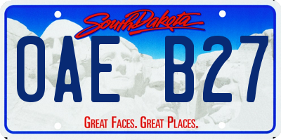 SD license plate 0AEB27