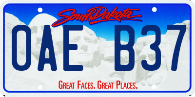 SD license plate 0AEB37