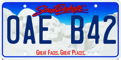 SD license plate 0AEB42