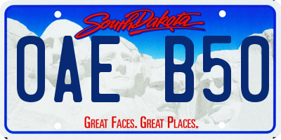 SD license plate 0AEB50