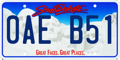 SD license plate 0AEB51