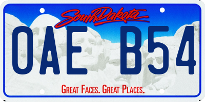 SD license plate 0AEB54