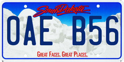 SD license plate 0AEB56