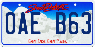 SD license plate 0AEB63