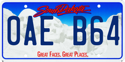 SD license plate 0AEB64