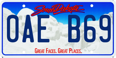 SD license plate 0AEB69