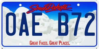 SD license plate 0AEB72