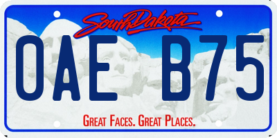 SD license plate 0AEB75