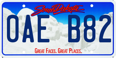 SD license plate 0AEB82