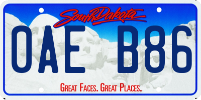 SD license plate 0AEB86