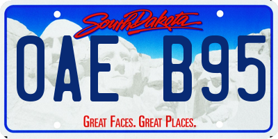 SD license plate 0AEB95