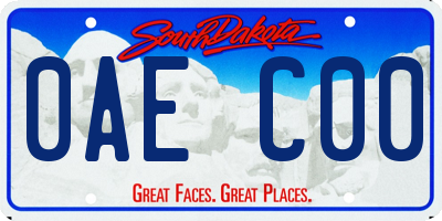 SD license plate 0AEC00