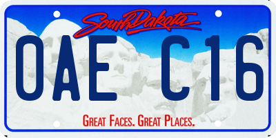 SD license plate 0AEC16