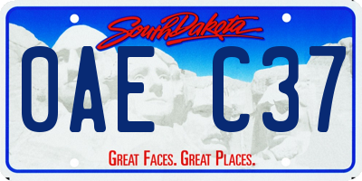 SD license plate 0AEC37