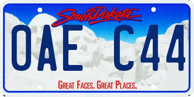 SD license plate 0AEC44