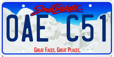 SD license plate 0AEC51