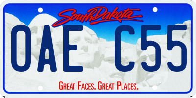 SD license plate 0AEC55