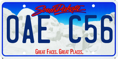 SD license plate 0AEC56