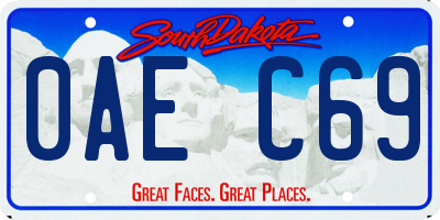 SD license plate 0AEC69