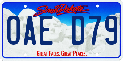 SD license plate 0AED79