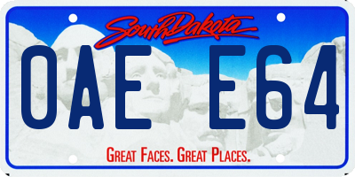 SD license plate 0AEE64