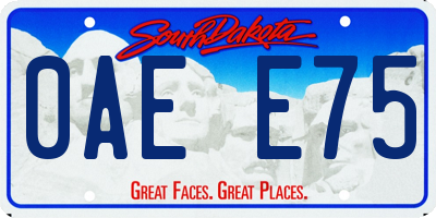 SD license plate 0AEE75