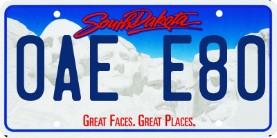 SD license plate 0AEE80