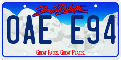 SD license plate 0AEE94