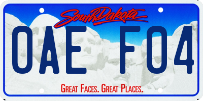 SD license plate 0AEF04