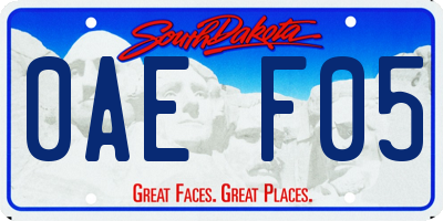 SD license plate 0AEF05