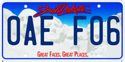 SD license plate 0AEF06