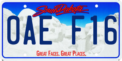 SD license plate 0AEF16