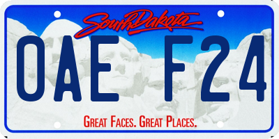 SD license plate 0AEF24