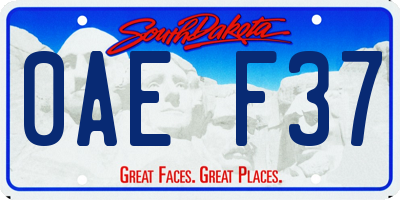 SD license plate 0AEF37