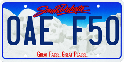 SD license plate 0AEF50