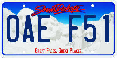 SD license plate 0AEF51